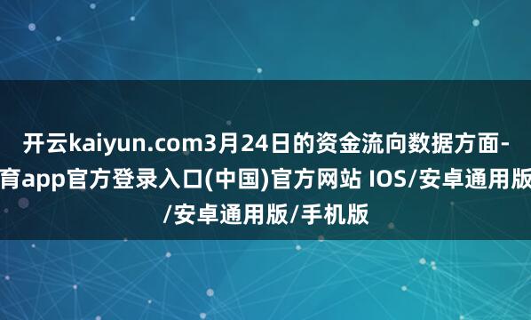 开云kaiyun.com3月24日的资金流向数据方面-kai云体育app官方登录入口(中国)官方网站 IOS/安卓通用版/手机版
