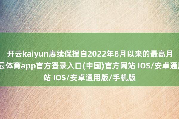 开云kaiyun赓续保捏自2022年8月以来的最高月末水平-kai云体育app官方登录入口(中国)官方网站 IOS/安卓通用版/手机版