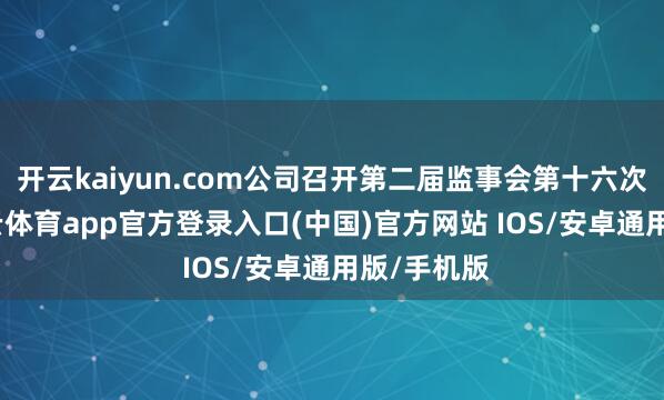 开云kaiyun.com公司召开第二届监事会第十六次会议-kai云体育app官方登录入口(中国)官方网站 IOS/安卓通用版/手机版